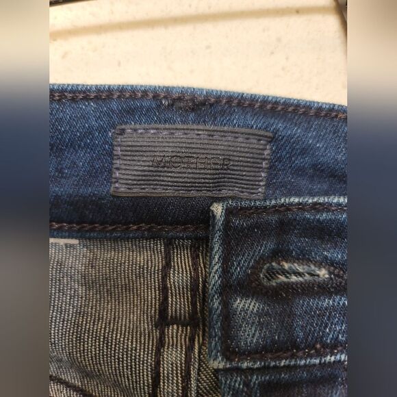 MOTHER Women's Ankle & Cropped Jeans - Dark Blue - Picture 7 of 11